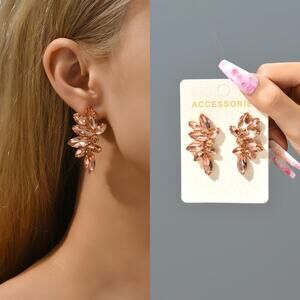 NEW Champagne Glass Earrings Cocktail Party Glam Earring Studs